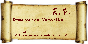 Romanovics Veronika névjegykártya