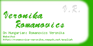 veronika romanovics business card